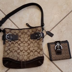 Coach purse and wallet combo